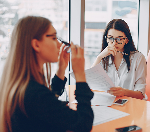 Financial Advisor with Client